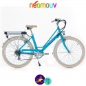 NEOMOUV ARTÉMIS 15.4Ah, couleur bleu lagon et cadre de 44cm avec système d'assistance-Vélo électrique pour Femmes