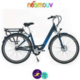 NEOMOUV CARLINA N7 28" 15.4Ah, couleur bleu classique et cadre de 46cm avec système d'assistance-Vélo électrique pour Femmes