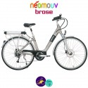 NEOMOUV IRIS 15.4Ah, couleur titane et cadre de 45cm avec système d'assistance BROSE-Vélo électrique pour Femmes