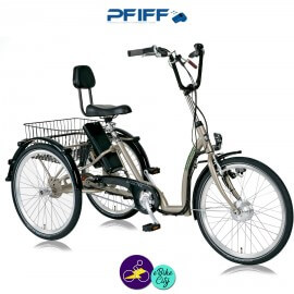 PFIFF-COMFORT-E 9Ah avec système d'assistance ANSMANN 36V/250W-Vélo électrique 3 roues