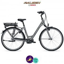 Raleigh CARDIFF B8 13,4Ah, roues 26" et hauteur du cadre 45cm avec système d'assistance BOSCH ACTIVE-Vélo électrique pour Femmes