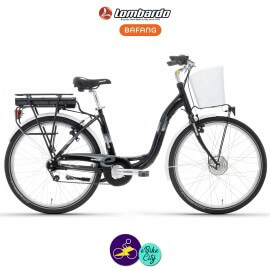 LOMBARDO E-ELBA EVOLUTION 11.6Ah, couleur noir et cadre 17" avec système d'assistance BAFANG-Vélo électrique pour Femmes