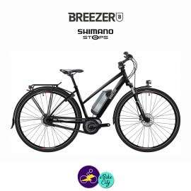 BREEZER-GREENWAY IG+-ST-DI2 11.1Ah, cadre de 52cm en satin noir avec assistance Shimano Steps-Vélo électrique pour Hommes