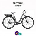 BREEZER-GREENWAY IG+ LS-CB 11.1Ah, cadre de 48cm en satin gris avec assistance Shimano Steps-Vélo électrique pour Femmes