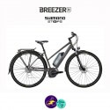 BREEZER-GREENWAY+ ST 11.1Ah, cadre de 52cm en satin gris avec assistance Shimano Steps-Vélo électrique pour Femmes