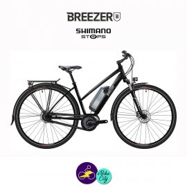 BREEZER-GREENWAY IG+ ST 11.1Ah, cadre de 44cm en satin gris avec assistance Shimano Steps-Vélo électrique pour Femmes