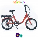 NEOMOUV PLIMOA N3 11Ah, tangerine et cadre de 40cm avec système d'assistance-Vélo électrique pliant Mixte