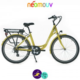 NEOMOUV LINARIA 15.4Ah, couleur moutarde et cadre de 44cm avec système d'assistance-Vélo électrique pour Femmes
